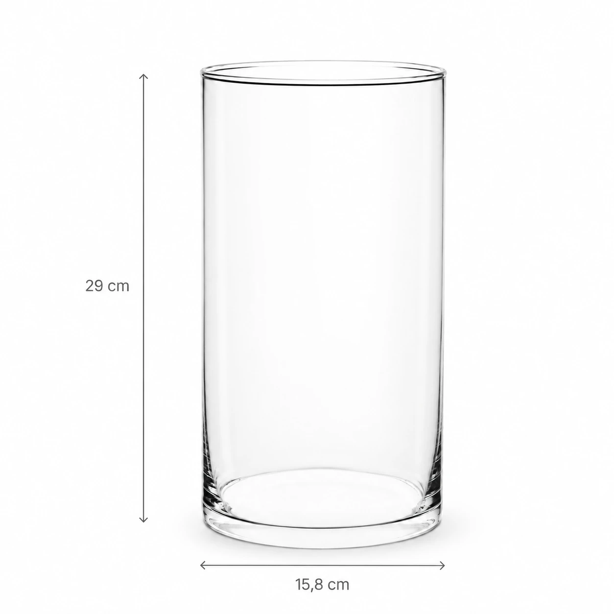 Wazon szklany cylinder pojemnik tuba las w słoju 30 cm kpl. 6 szt.