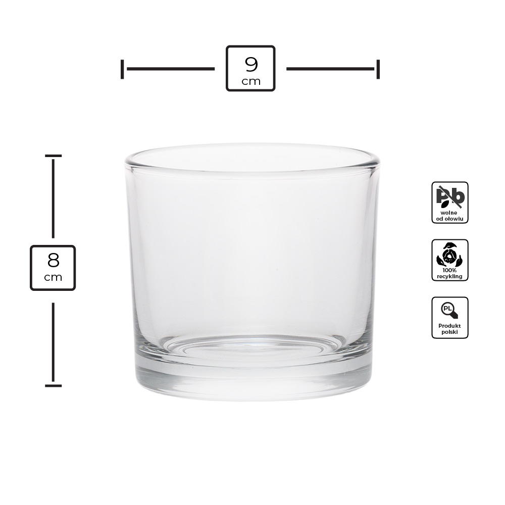 Pojemnik szklany pod zalew świec BASIC 70836 310 ml 1 szt.