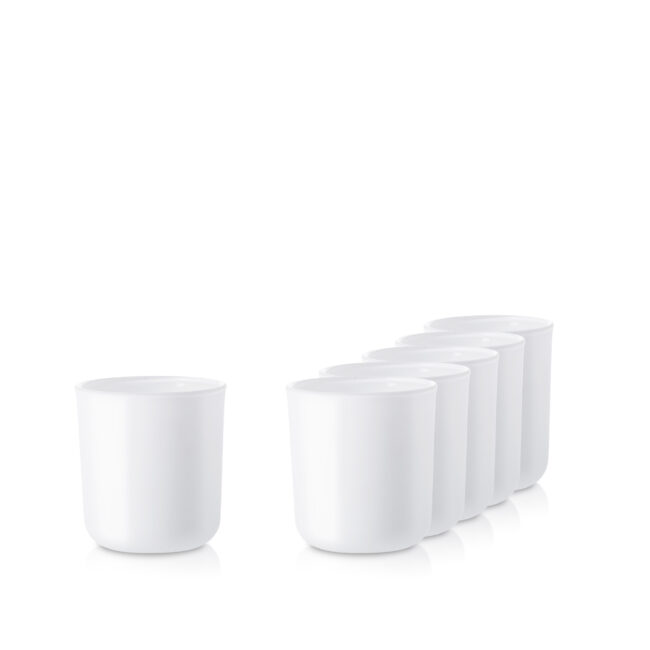 Szklany pojemnik do zalewu świec 70808 biały mat szklanka 270 ml kpl. 6 szt.