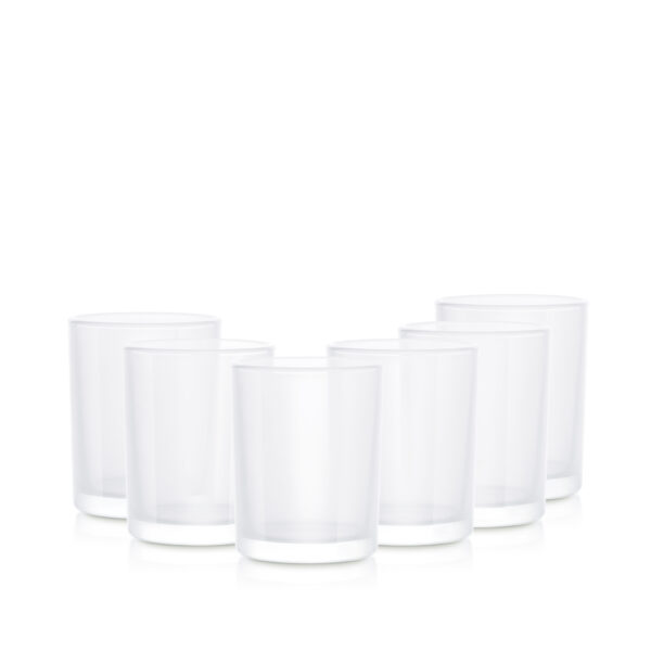 Pojemnik szklany 70848 biały transparent 280 ml kpl. 6 szt.