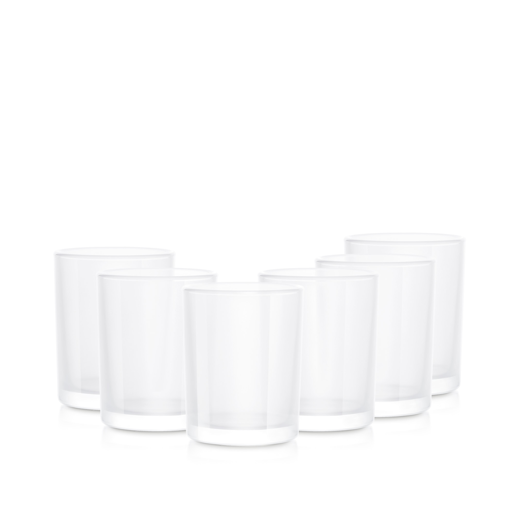 Pojemnik szklany 38006 biały transparent 260 ml kpl. 6 szt.