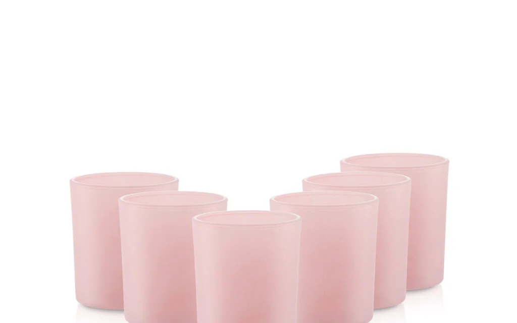 Pojemnik szklanka do zalewu świec 70053 róż mat 230 ml kpl. 6 szt.