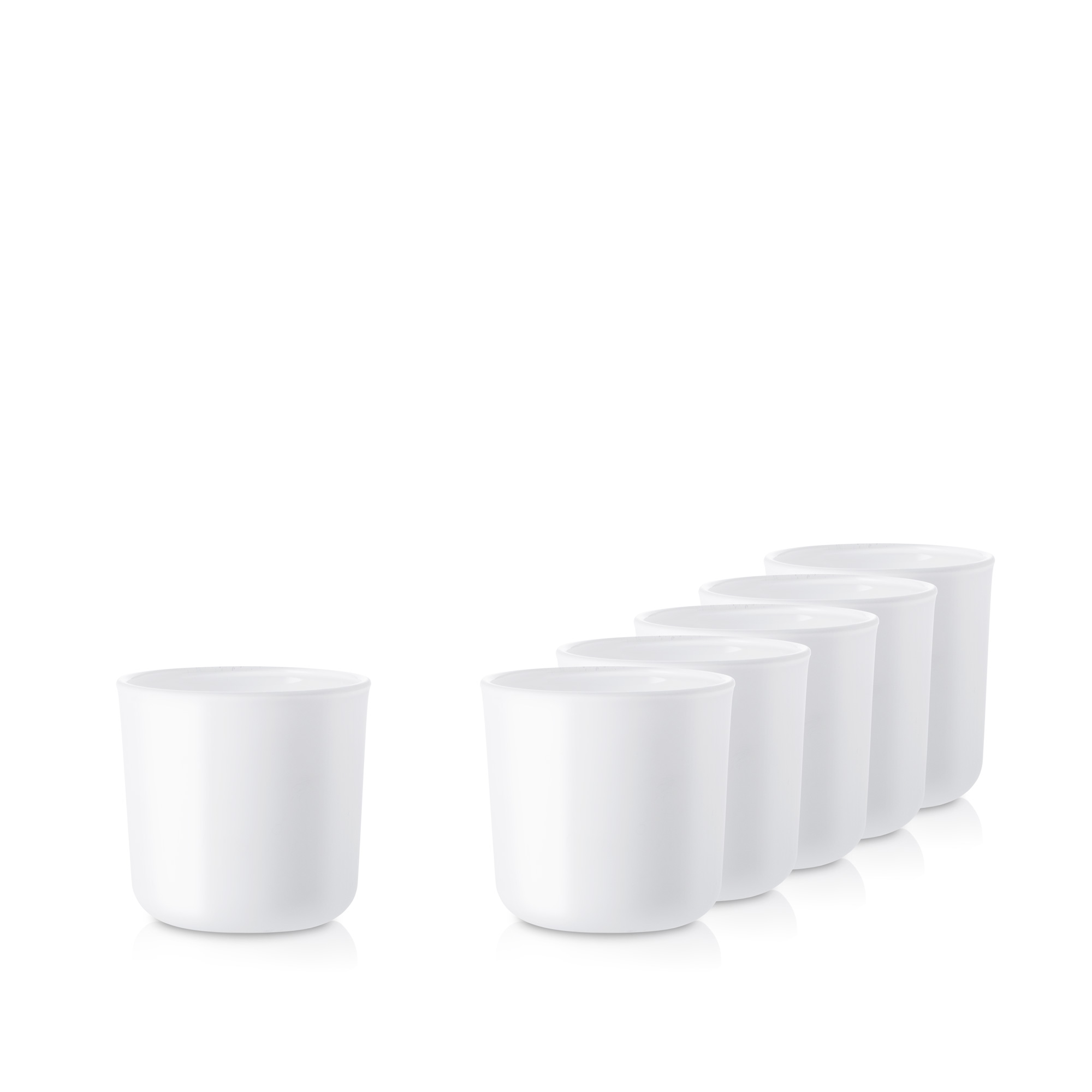 Szklanka pojemnik do świec 70020 biały mat 220 ml kpl. 6 szt.