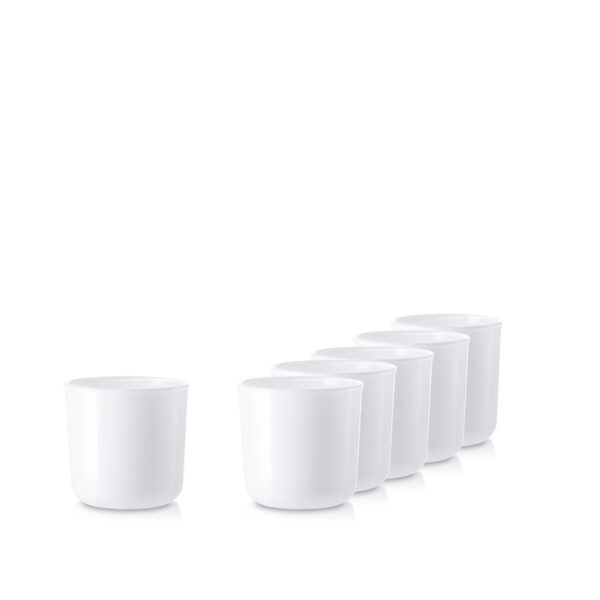 Szklanka pojemnik do świec 70020 biały połysk 220 ml kpl. 6 szt.