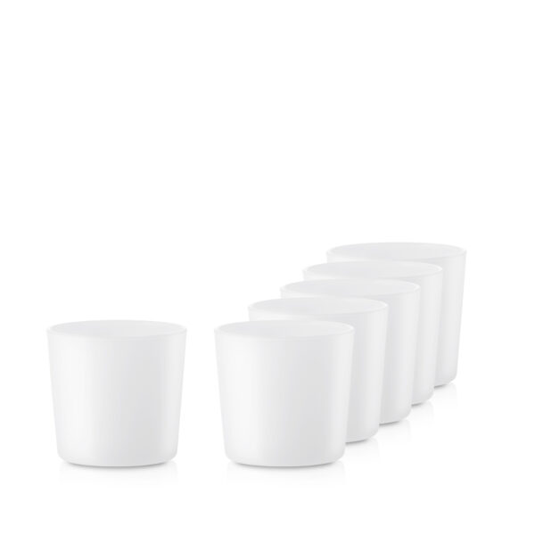 Pojemnik szklany szklanka do świec 71423 biały mat 185 ml kpl. 6 szt.