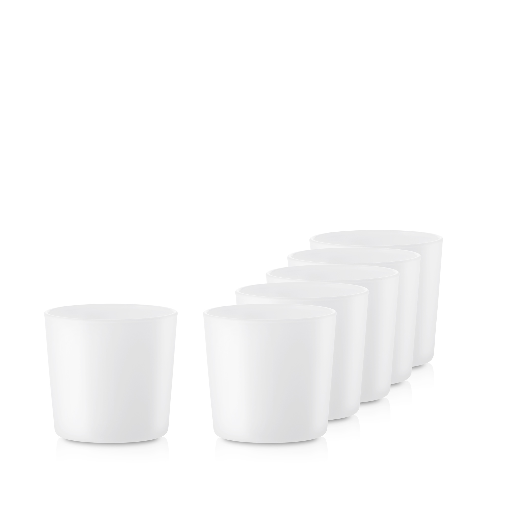 Pojemnik szklany szklanka do świec 71423 biały mat 185 ml kpl. 6 szt.