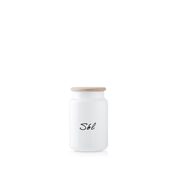 Pojemnik biały na sól 930 ml