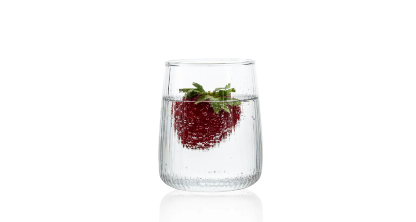 zestaw szkła ryflowanego 6 szklanek 300ml