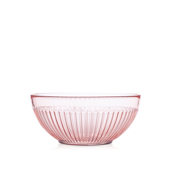 Salaterka szklana ROSE róż transparent 21 cm
