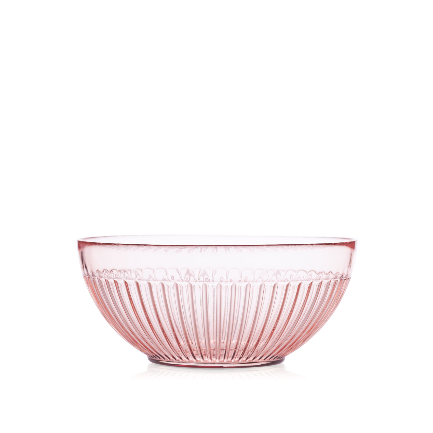 Salaterka szklana ROSE róż transparent 21 cm