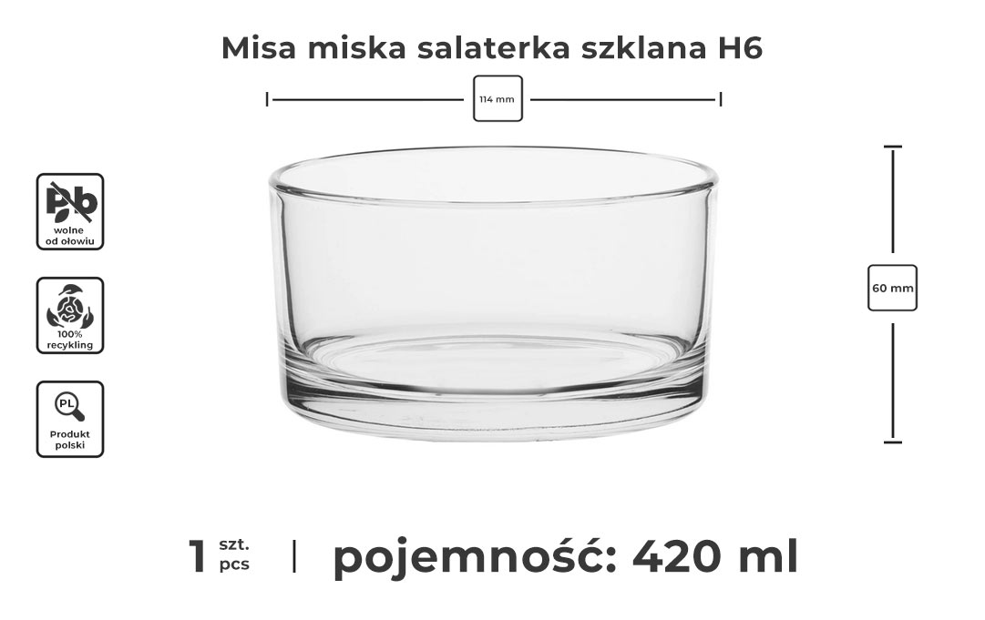 Misa miska salaterka szklana