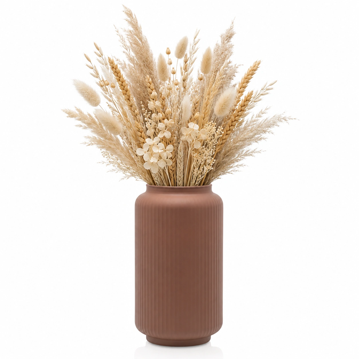 Wazon szklany ryflowany cinnamon FORM