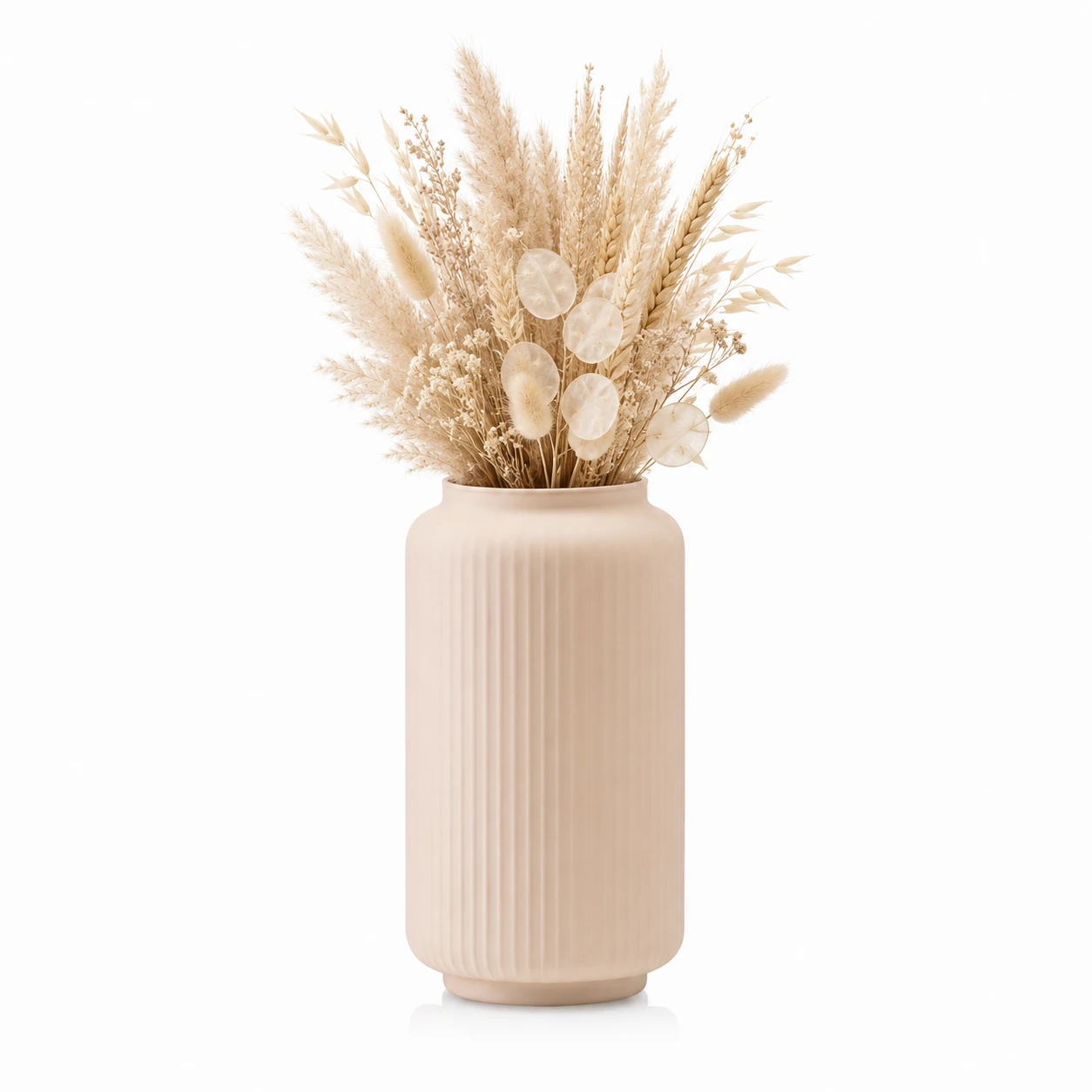 Wazon szklany ryflowany latte FORM
