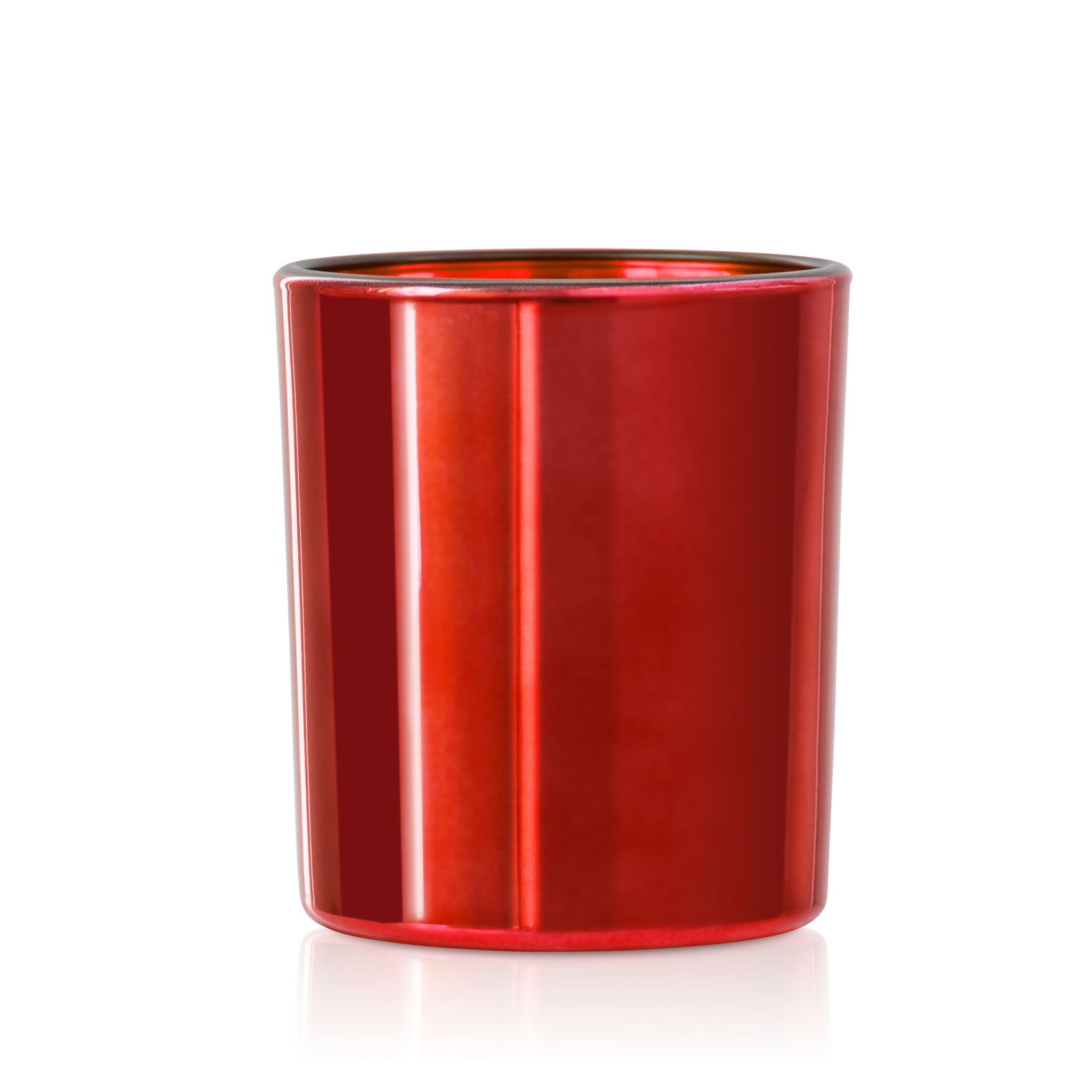 Szklany pojemnik do zalewu 280 ml czerwona metalizacja 70848 kpl 6 szt.
