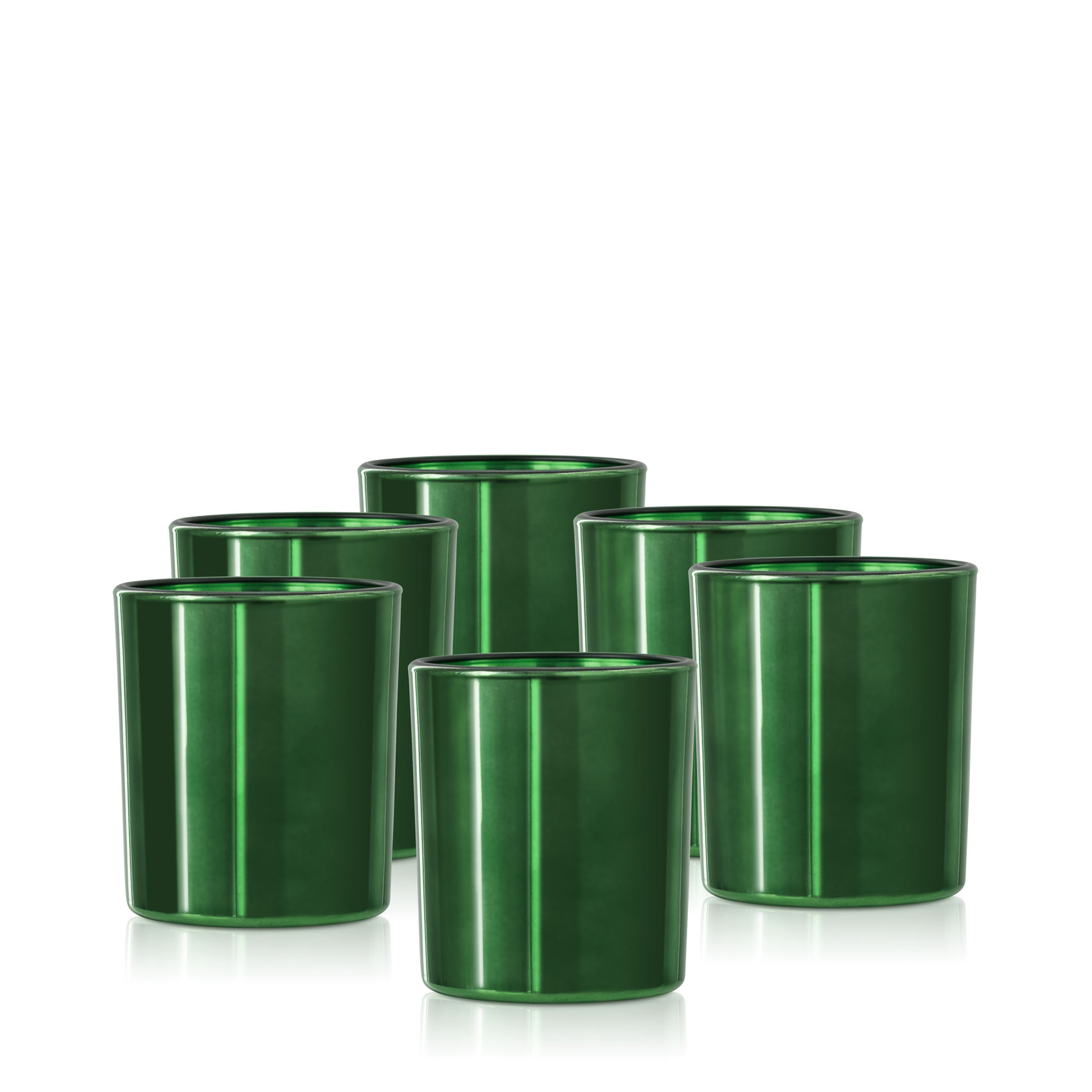 Szklany pojemnik do zalewu 280 ml zielone lustro 70848 kpl 6 szt.