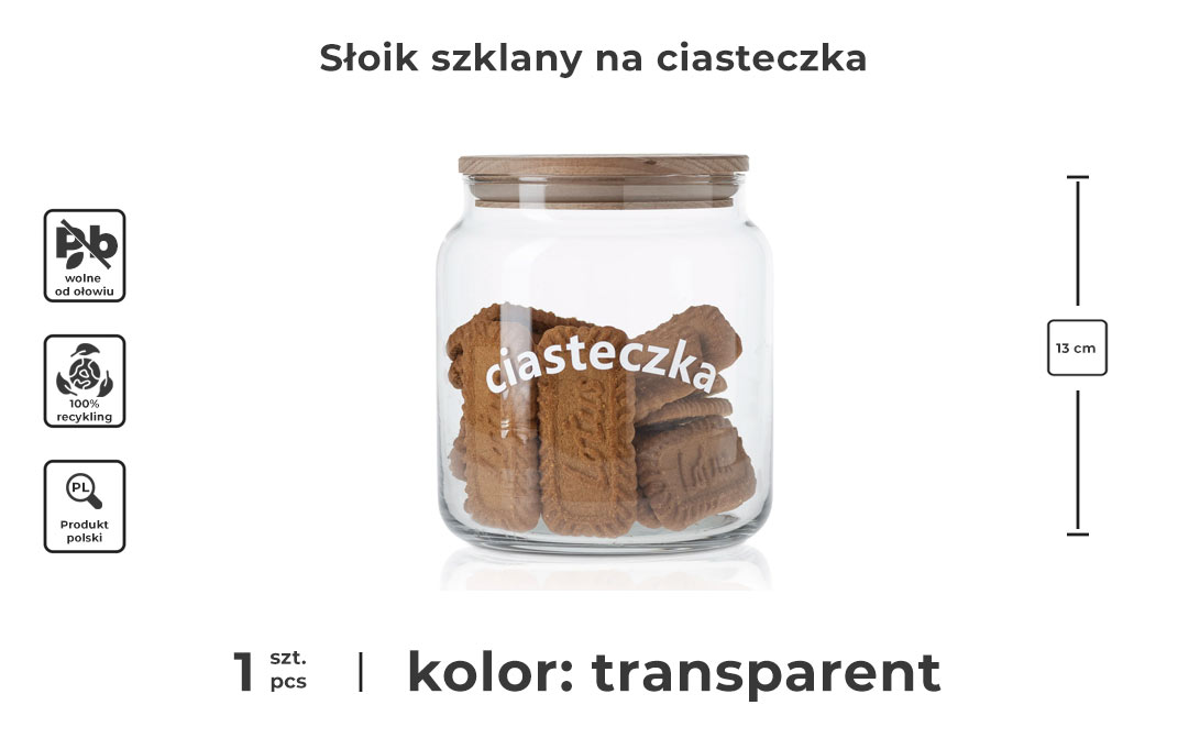 Słoik szklany na ciasteczka