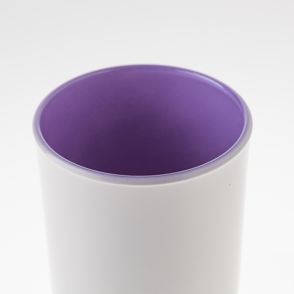 Szklany pojemnik do zalewu 270 ml kremowo fioletowy 70808 kpl 6 szt.