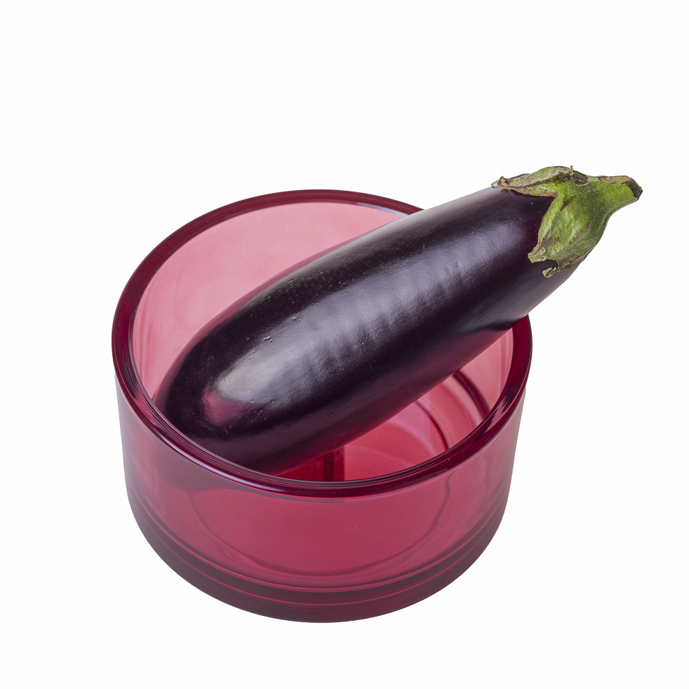 Miska szklana bordo transparent szer 15 cm 820 ml