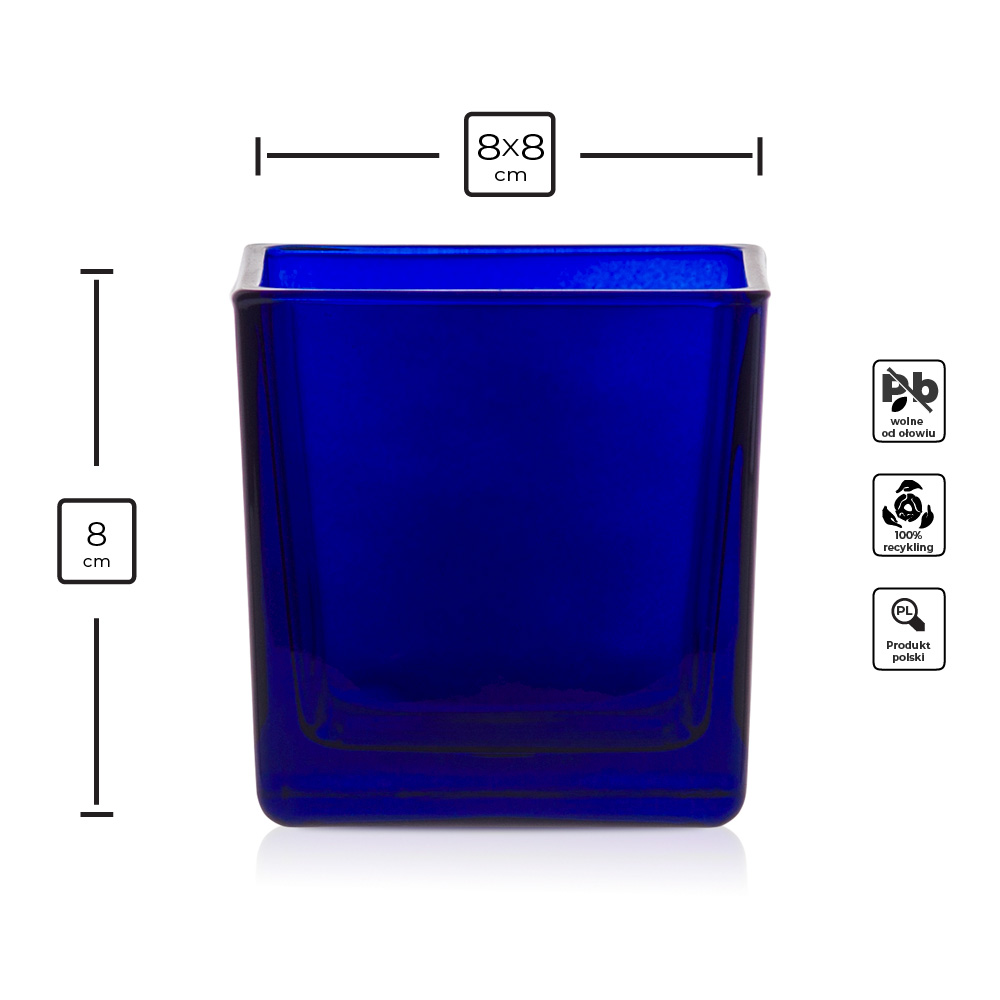 Szklany pojemnik do zalewu LUMINA 300 ml granatowy transparent 70210 kpl 6 szt.