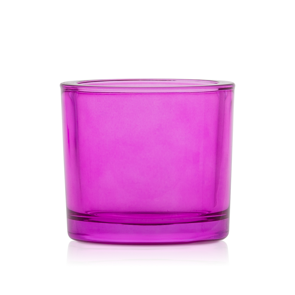Szklany pojemnik do zalewu LUMINA 250 ml amarantowy transparent 70842 kpl 6 szt.