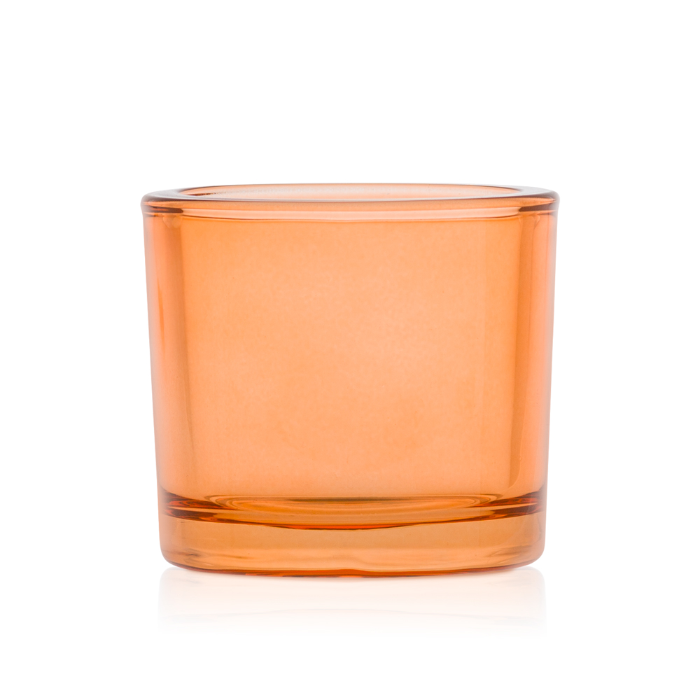 Szklany pojemnik do zalewu LUMINA 250 ml pomarańczowy transparent 70842 kpl 6 szt.