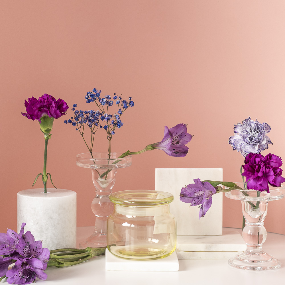 Szklany pojemnik z pokrywką do zalewu LUMINA 420 ml żółty transparent 35531 kpl 6 szt