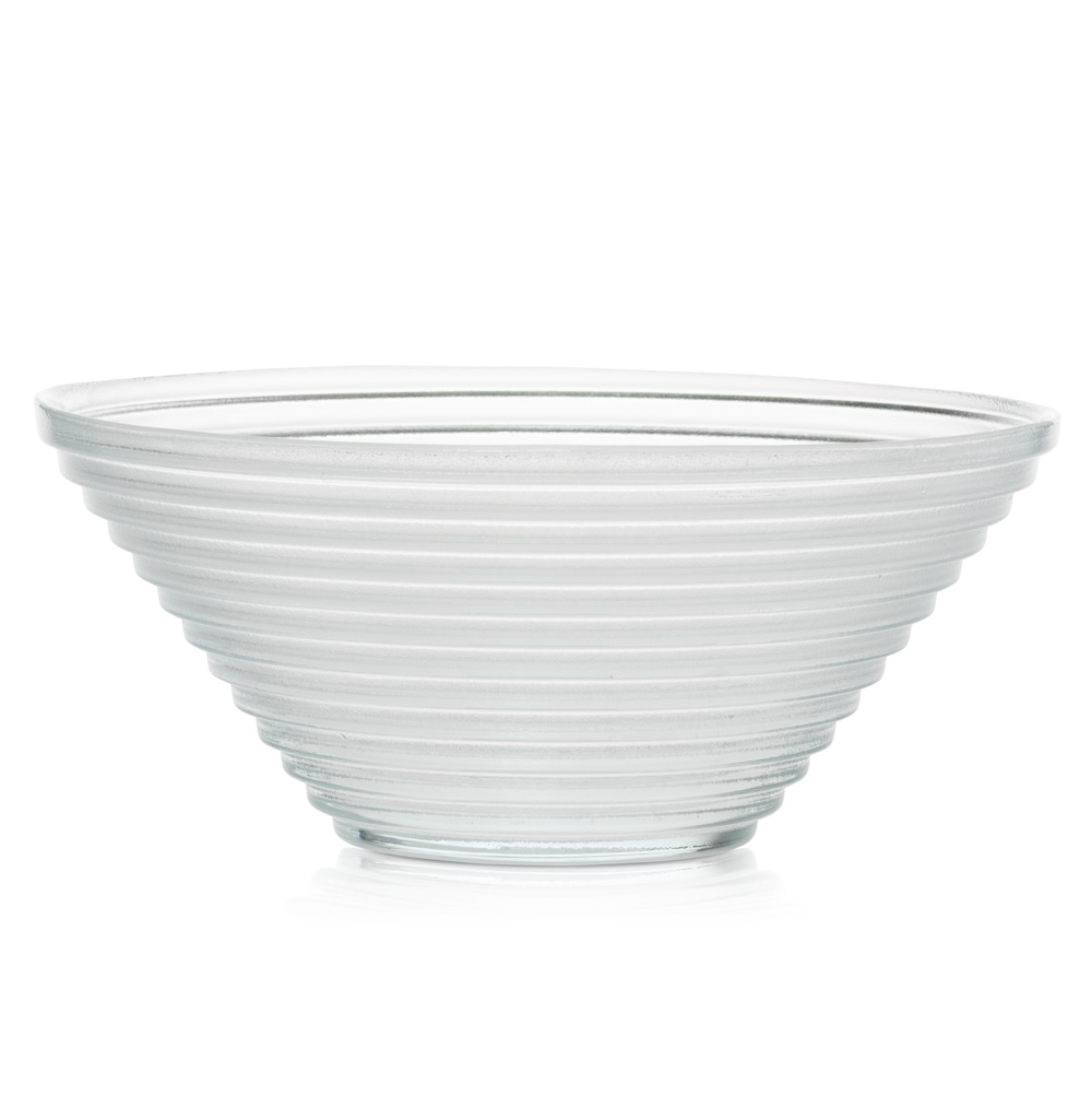 Elegancka, ryflowana miska szklana 1120 ml