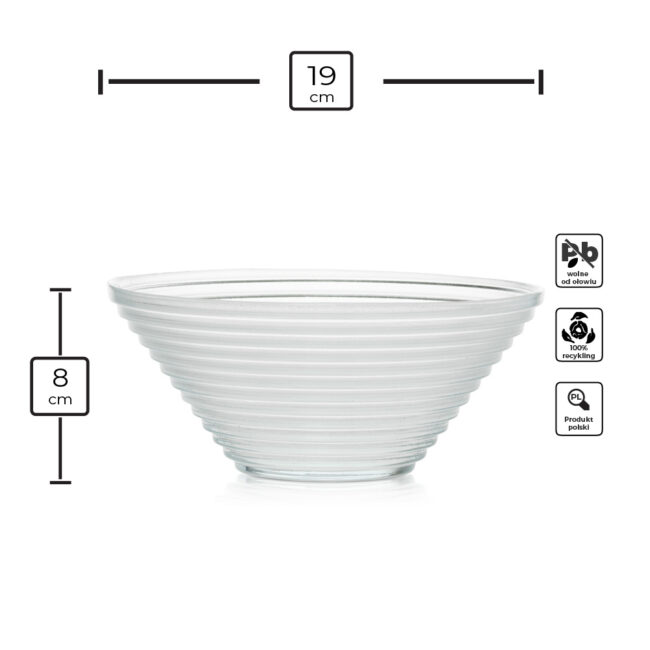 Elegancka miska ryflowana - infografika