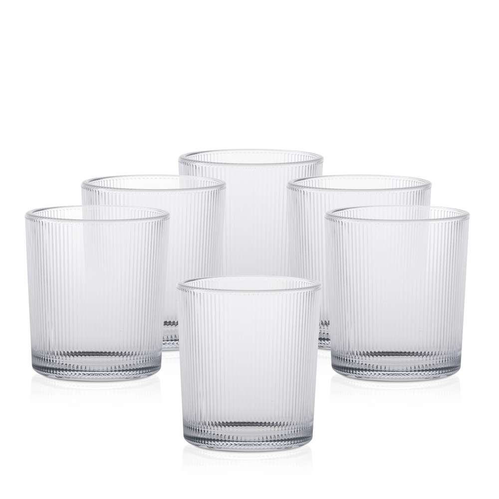 Szklany pojemnik do zalewu 253 ml ryflowany 70050 kpl 6 szt