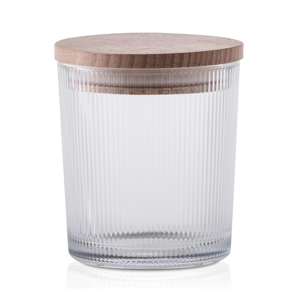 Szklany pojemnik do zalewu 253 ml ryflowany 70050 kpl 6 szt