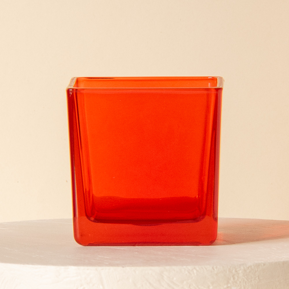 Szklany pojemnik do zalewu LUMINA 300 ml pomarańczowy transparent 70210 kpl 6 szt.