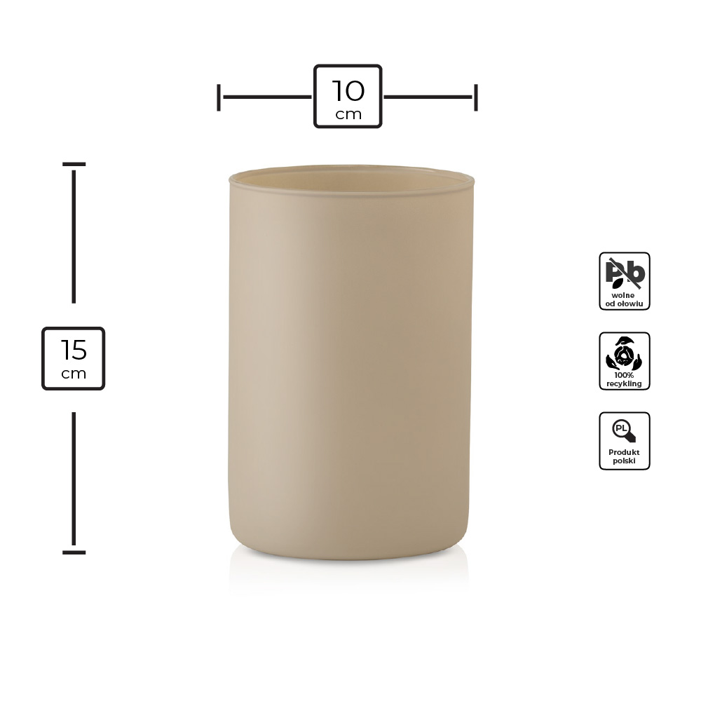 Wazon szklany BOHO cappucino 15 cm