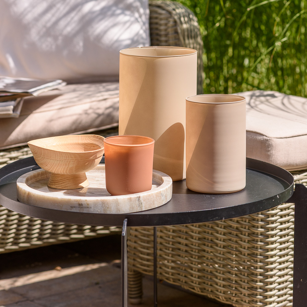 Wazon szklany BOHO cappucino 21,5 cm