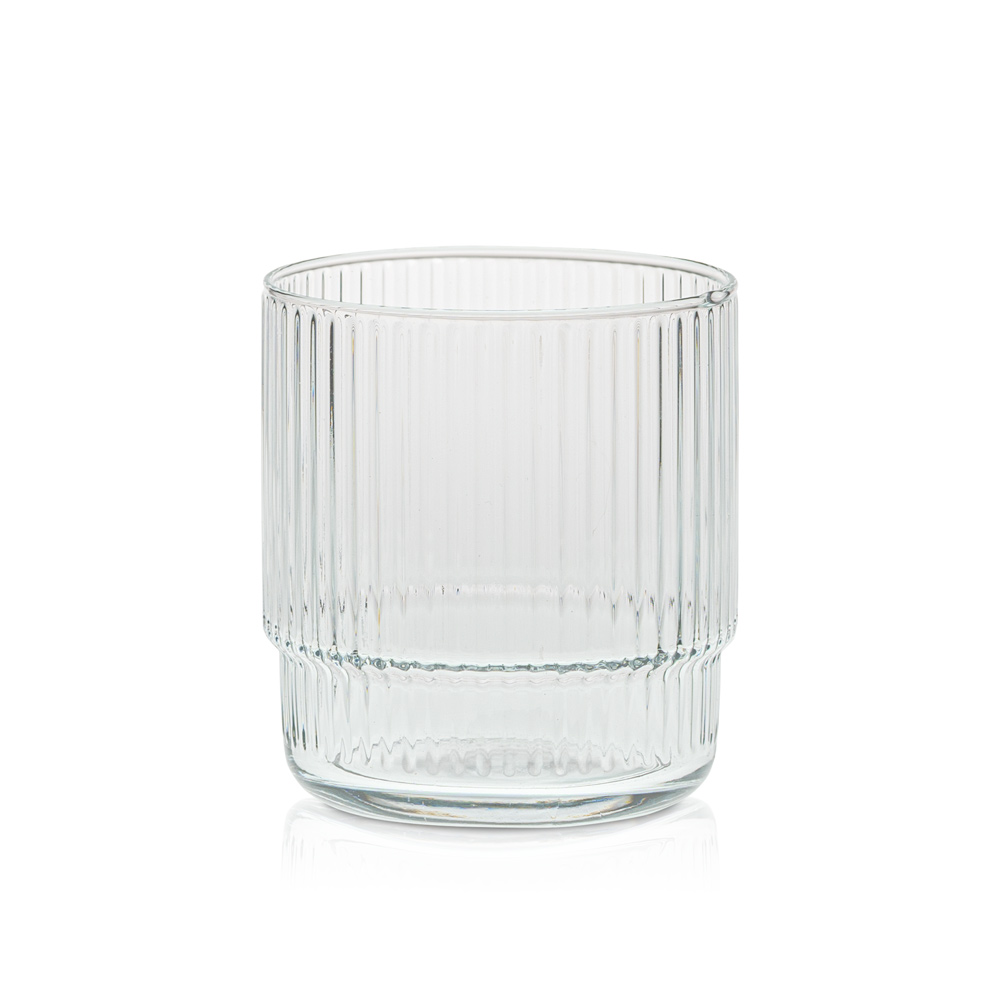 Szklanka ryflowana niska 465 ml CRISTAL kpl 6 szt.