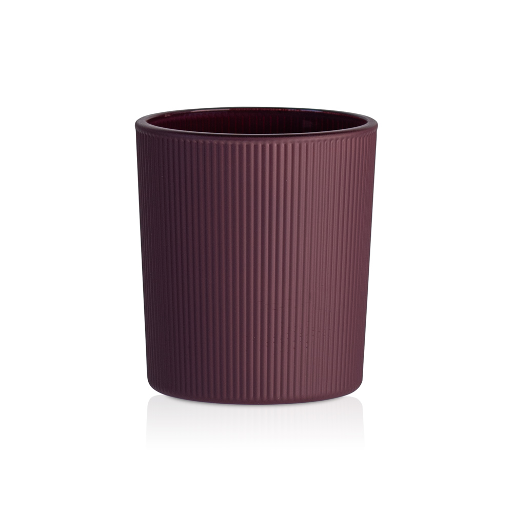 Pojemnik szklany pod zalew świec DUAL TONE bordo 70050 kpl 6 szt.