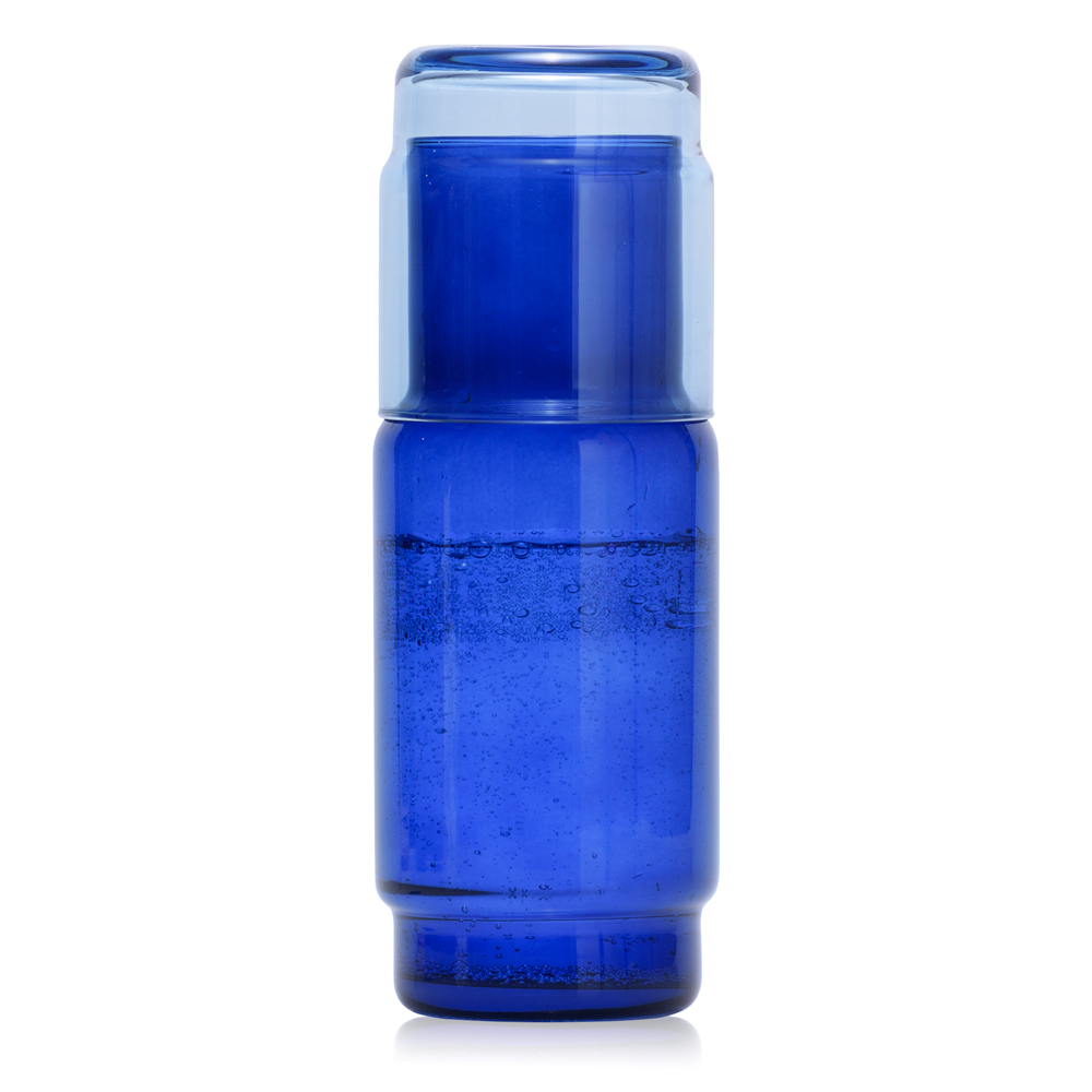 Karafka szklana gładka CRISTAL COLOR granat 1 l