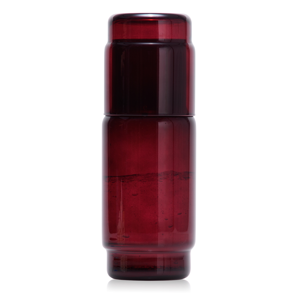 Karafka szklana gładka CRISTAL COLOR bordo 1 l