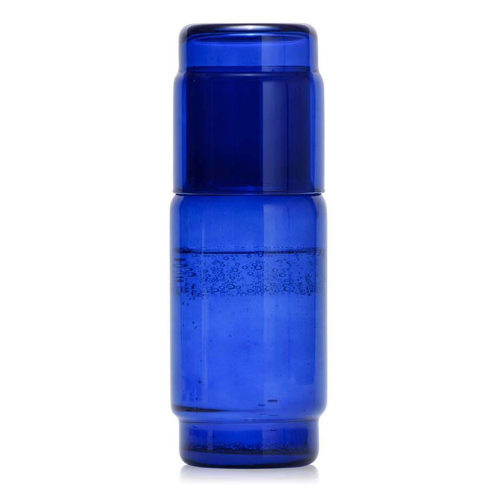 Zestaw CRISTAL COLOR granat karafka 1 l + 6 szklanek niskich 465 ml