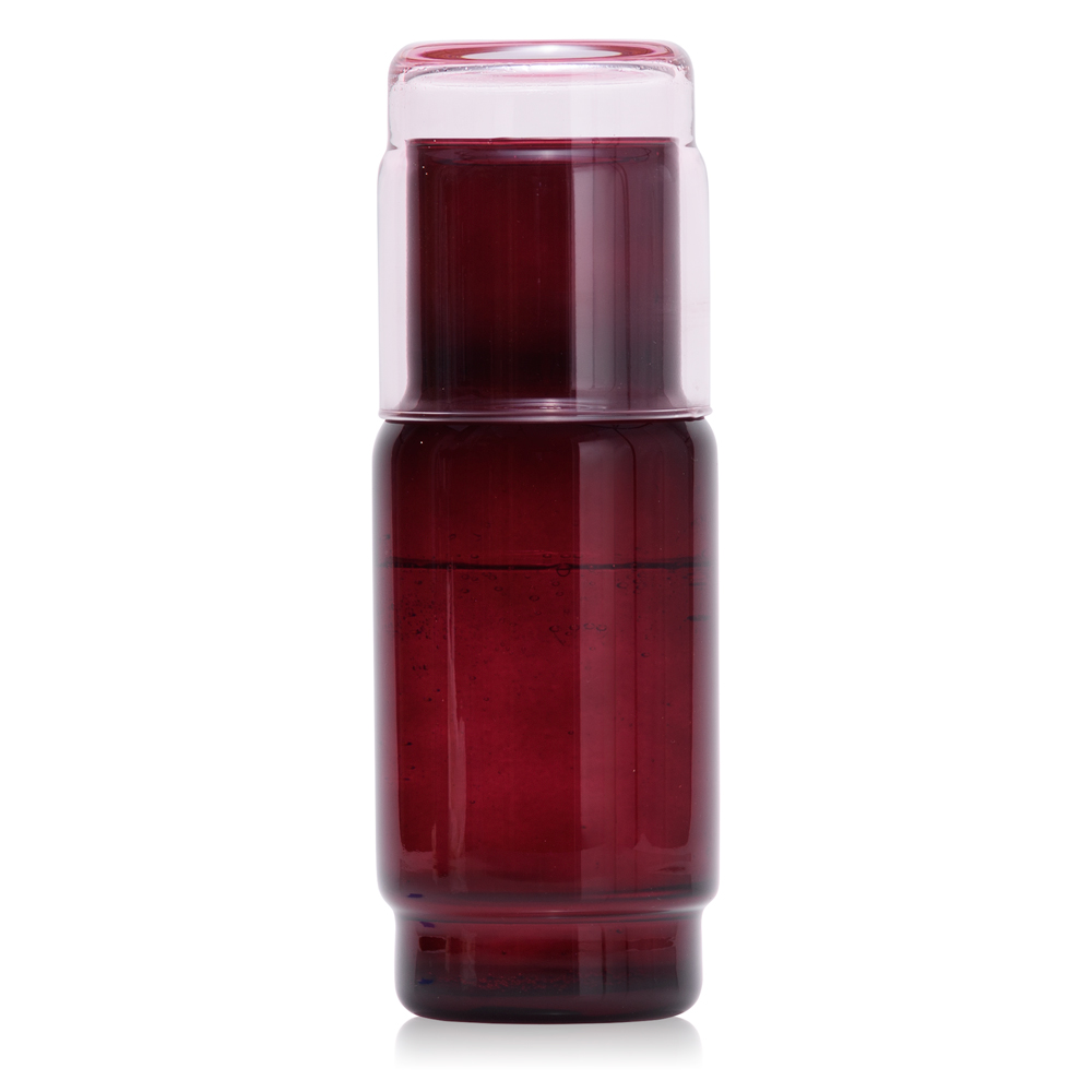 Karafka szklana gładka CRISTAL COLOR bordo 1 l