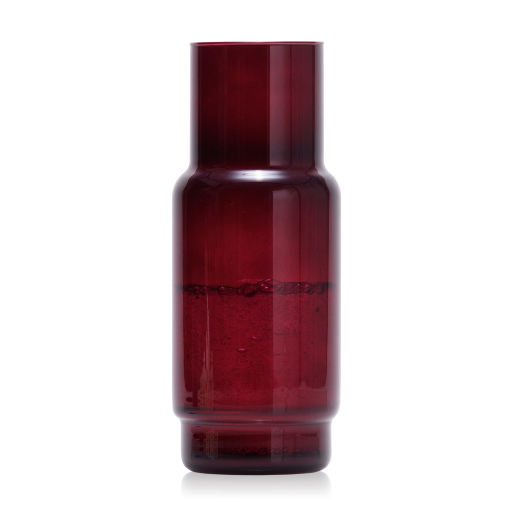 Karafka szklana gładka CRISTAL COLOR bordo 1 l