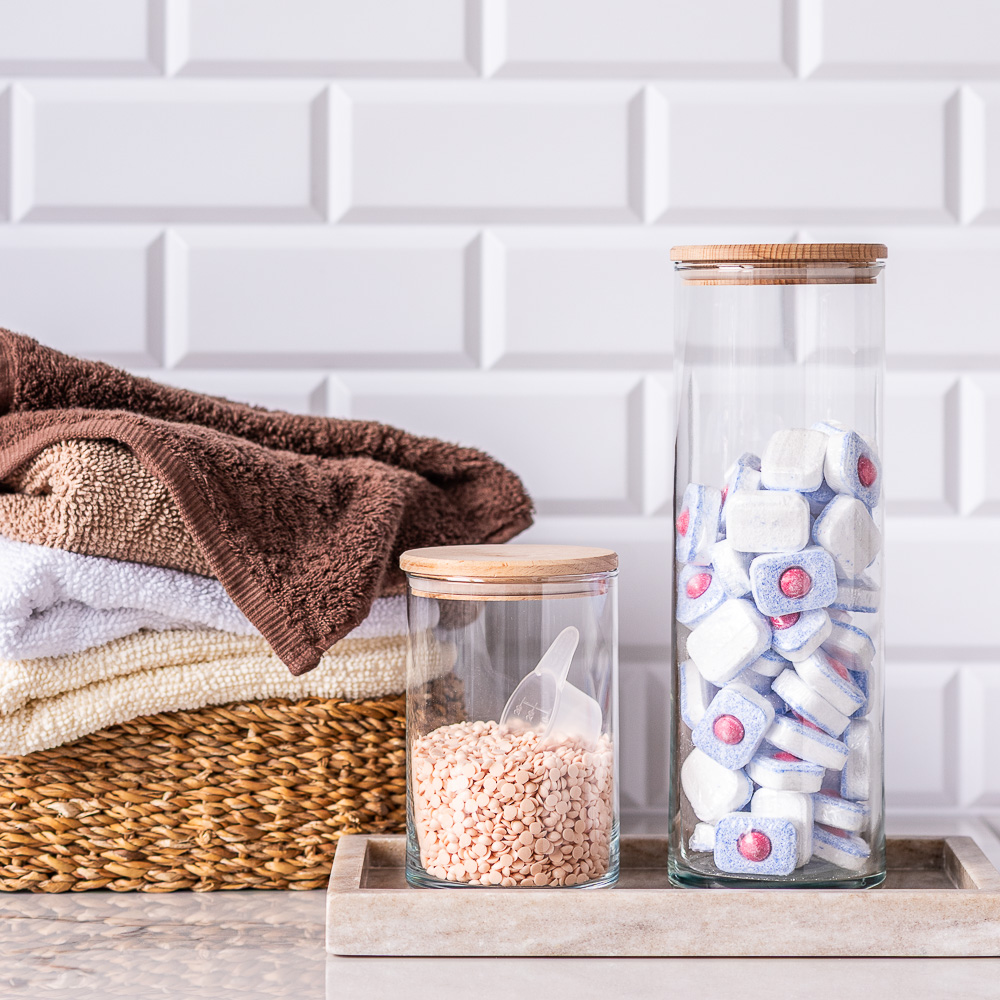 Pojemniki szklane pure home na kapsułki do zmywarki