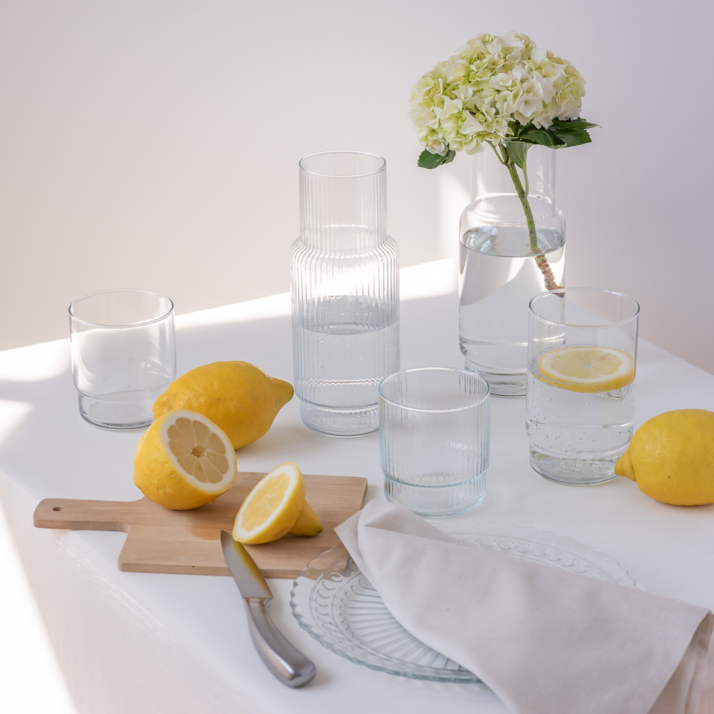 Szklanka ryflowana niska 465 ml CRISTAL kpl 6 szt.