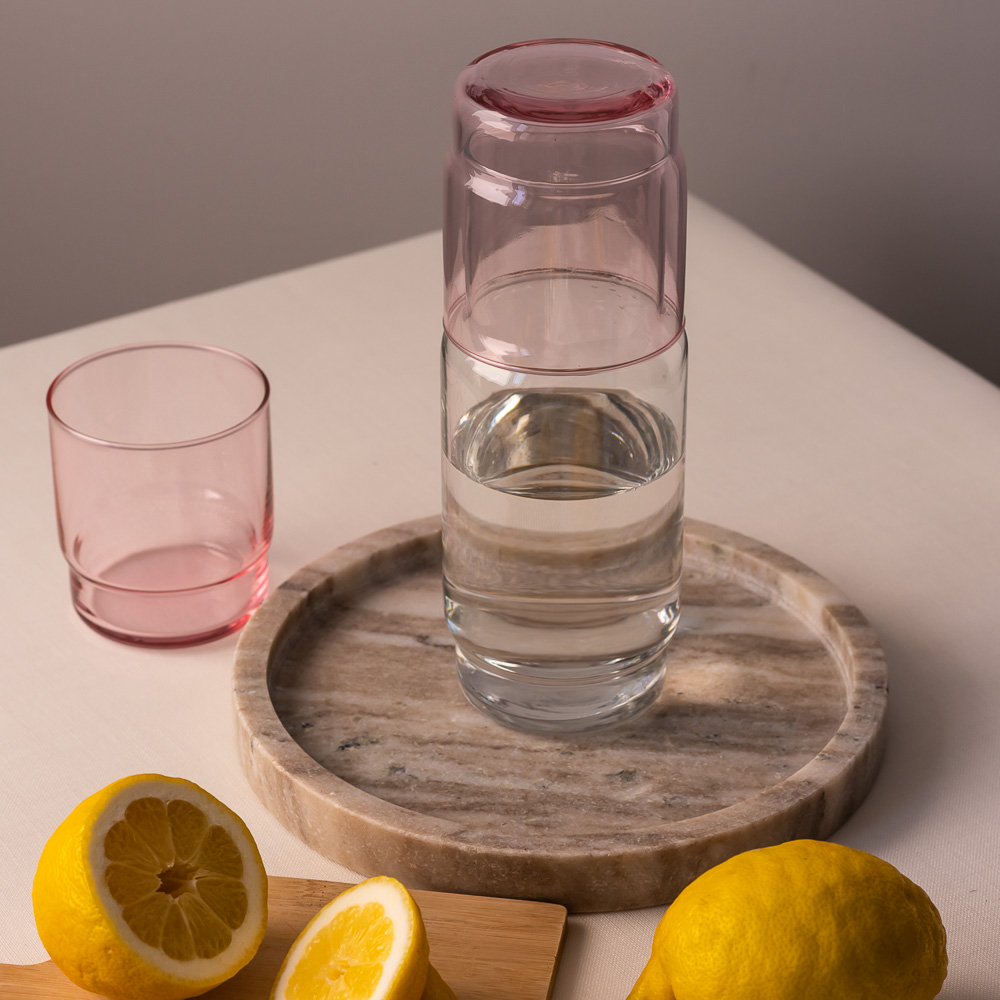 Karafka szklana gładka CRISTAL 1 l