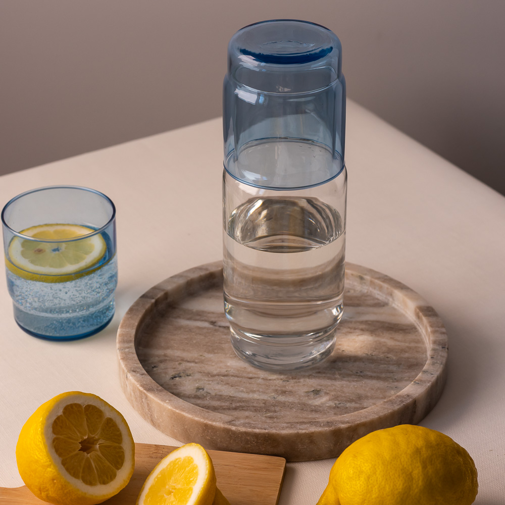 Karafka szklana gładka CRISTAL 1 l